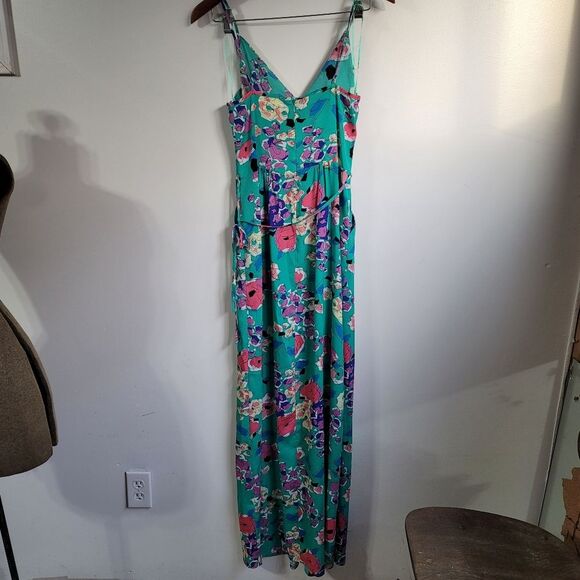 Yumi Kim Green Floral Maxi Dress Size Small - Picture 5 of 8